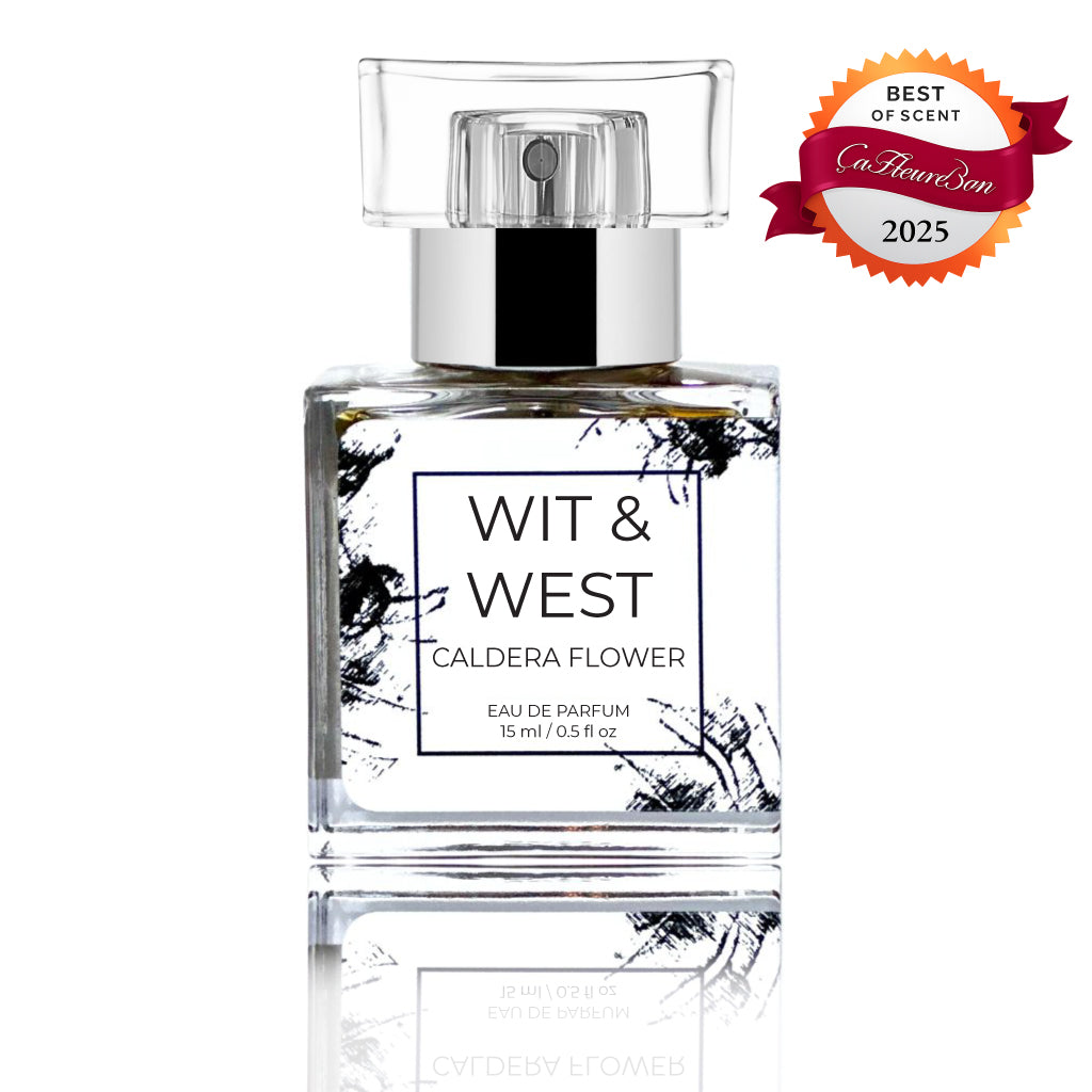 Caldera Flower Eau de Parfum 15ml Bottle by Wit & West Perfumes | ÇaFleureBon 2025 2X Best of Scent Winner and Winner of Best Natural Perfume