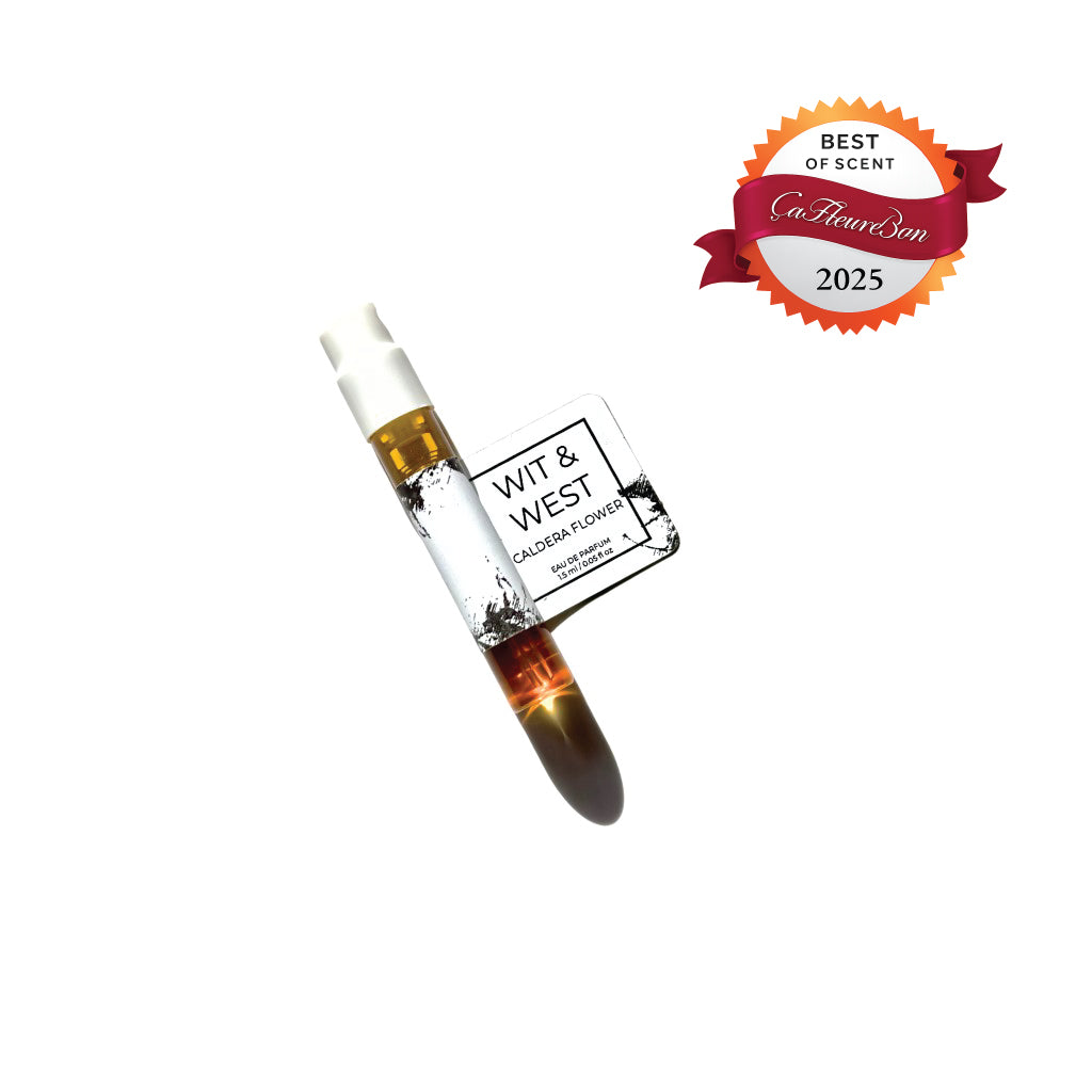 Caldera Flower Eau de Parfum 1.5ml Sample by Wit & West Perfumes | ÇaFleureBon 2025 2X Best of Scent Winner and Winner of Best Natural Perfume